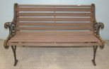 Wood & Iron Outdoor Bench