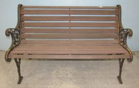 Wood & Iron Outdoor Bench