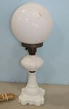 Milk Glass Globe Table Lamp