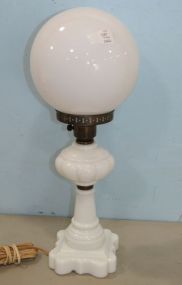Milk Glass Globe Table Lamp