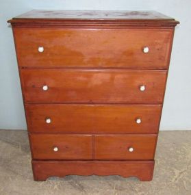 Vintage Four Drawer Wood Chest