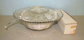 Vintage Glass Punch Bowl and Cups
