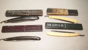 Four Antique Straight Razors