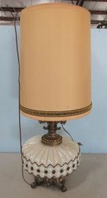 Vintage 1940s-60s Art Glass Table Lamp