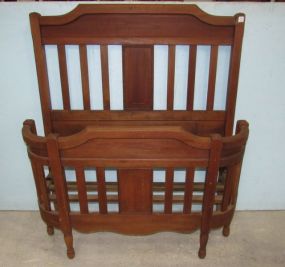 Antique High Back Twin Bed
