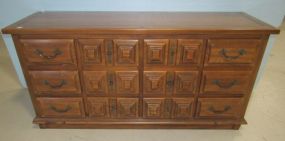 Espanol Oak Contemporary Triple Dresser