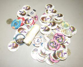 Harrah's One Dollar Poker Chips and 25 Cent Tokens