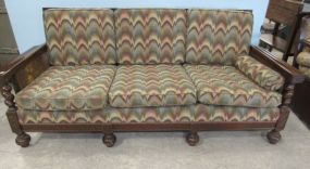 Vintage Cane Mahogany Sofa