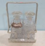 Metal Tantalus Liquor Set