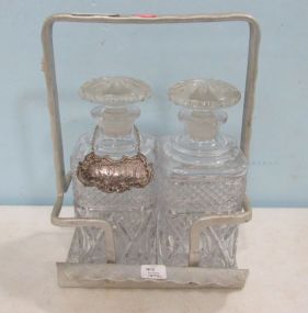 Metal Tantalus Liquor Set