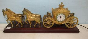 United Metal Carriage Decor Mantle Clock