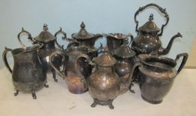 Group of Silver Plate Pitchers