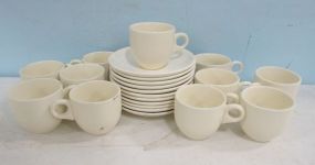 Ceramic Demitasse Cups and Saucers