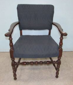 Vintage Mahogany Upholstered Arm Chair