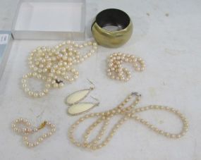 Four Faux Pearl Jewelry Pieces