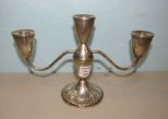 Duchin Weighted Sterling Two Arm Candle Holders