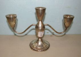 Duchin Weighted Sterling Two Arm Candle Holders