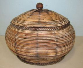 Decorative Big Oval Bamboo Container