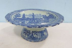Blue and White Ironstone Compote
