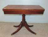 Mahogany Drexel Pedestal Game Table