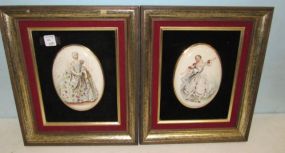 Pair of Hand Painted Porcelain Plaques