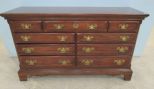 Modern Mahogany Finish Double Dresser