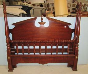 Modern Mahogany Finish Four Poster Bed