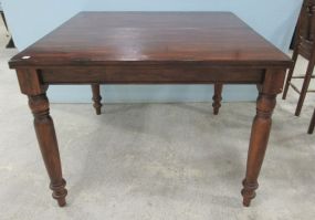 Modern Mahogany Finish Tall Kitchen Table