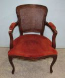 French Style Cane Back Arm Chair