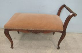 French Style Vanity One Handled Bench