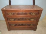 Walnut Eastlake Marble Top Dresser