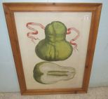 Wood Wall Plaque Vintage Fruit Print