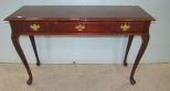 Mahogany Finish Queen Anne Sofa Table