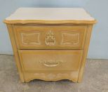 Yellow French Provincial Style Nightstand