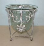 Modern Metal and Glass Decor Center Piece Planter