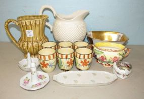 Collection of Ceramic and Porcelain Hand Painted Pottery