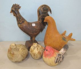 Five Assorted Decorative Birds