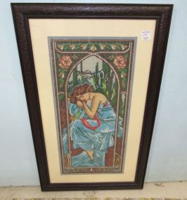 Framed Beaded Design of Lady