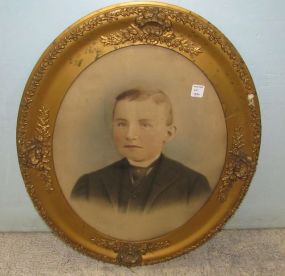 Antique Oval Picture of Boy
