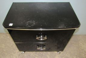 Modern Hi Gloss Black Night Stand