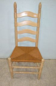 Bleach Wood Ladder Back Side Chair