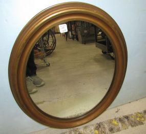 1940's Oval Wood Framed Mirror