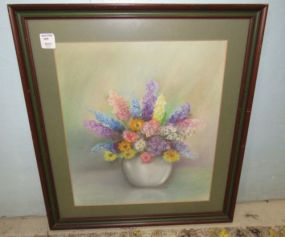 Framed Still Life Flowers in Vase