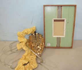 Decorative Hanging Light Fixture and Wood Picture Frame