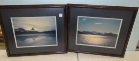 Pair of Framed Mountain Photographs