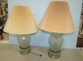 Press Glass Vase Lamps