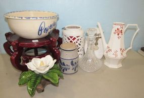 Collection of Ceramic, Glass, and Pottery Pieces