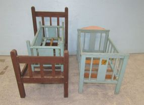 Three Vintage Doll Beds