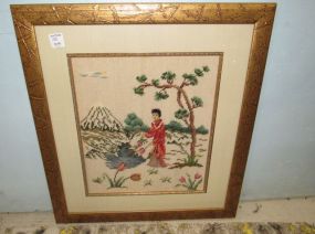 Needlework Frame of Geisha