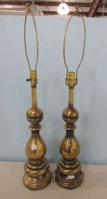 Pair of Vintage Brass Table Lamps